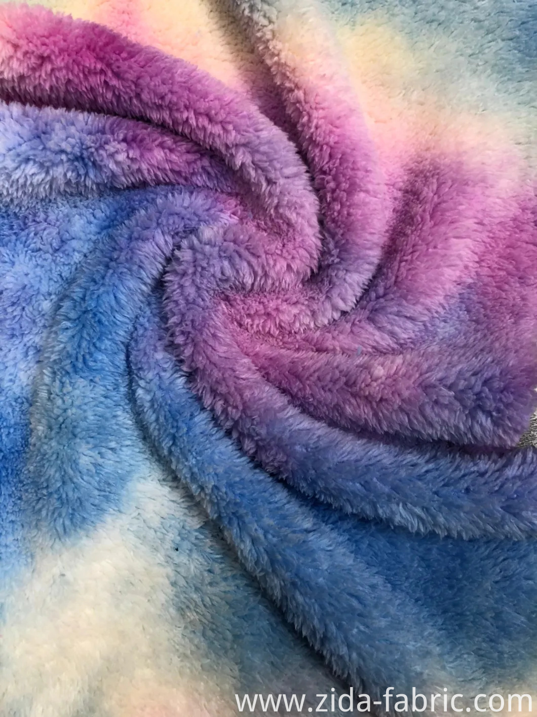 100%Polyester Double Side Shuvelvteen Fleece Tie-Dyed Knitting Fabric